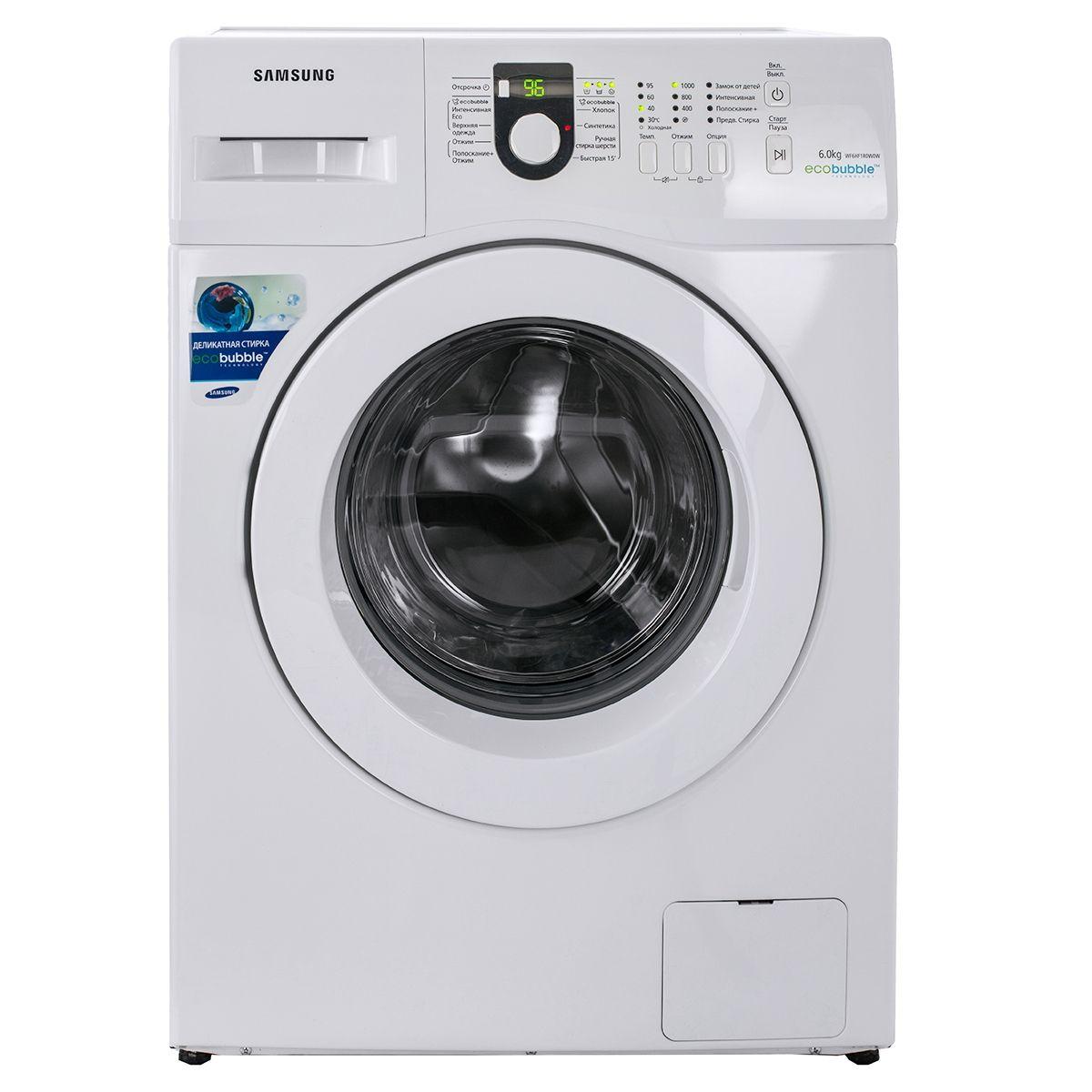 Стиральная машина Samsung Eco Bubble WW60J4210JW (Белая) 6 Кг