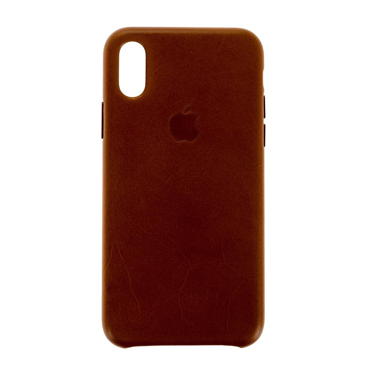 Чехол Apple iPhone XS Leather Case Saddle Brown Коричневый купить недорого  в каталоге интернет магазина Домотехника Фото отзывы обзоры описание  Владивосток