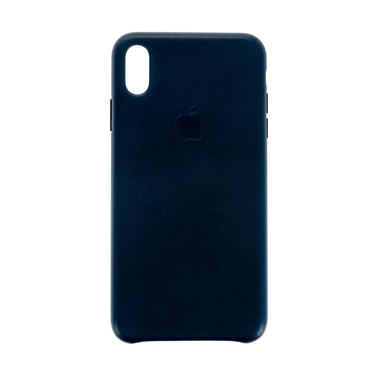 Чехол Apple iPhone XS Max Leather Mid. Blue Синий купить недорого в  каталоге интернет магазина Домотехника Фото отзывы обзоры описание  Владивосток