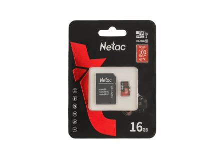 Netac 16 гб. Карта памяти Netac MICROSD 16gb p500 + Adapter.