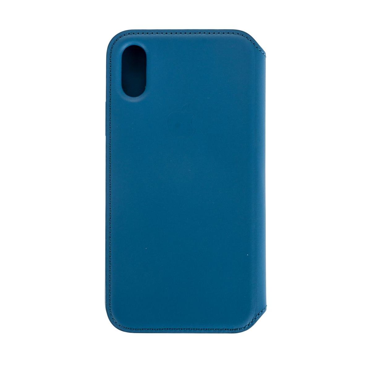 Чехол Apple iPhone XS Leather Cape Blue Голубой купить недорого в каталоге  интернет магазина Домотехника Фото отзывы обзоры описание Владивосток