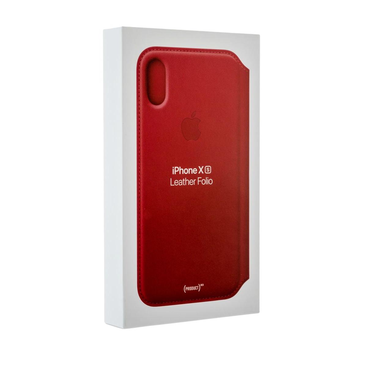 Чехол Apple iPhone XS Leather Folio RED Красный купить недорого в каталоге  интернет магазина Домотехника Фото отзывы обзоры описание Владивосток